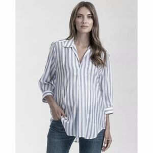 PIETRO BRUNELLI Maternity Classic Collared 3/4 Sleeve Blouse Panarea   Size: S